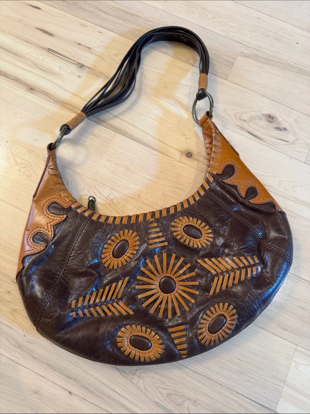 Vintage Floral embroidered BCBGirls hobo-shoulder bag-Purse-Y2K-Festival